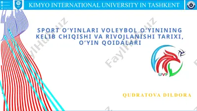 voleybol o‘yini — PPTX