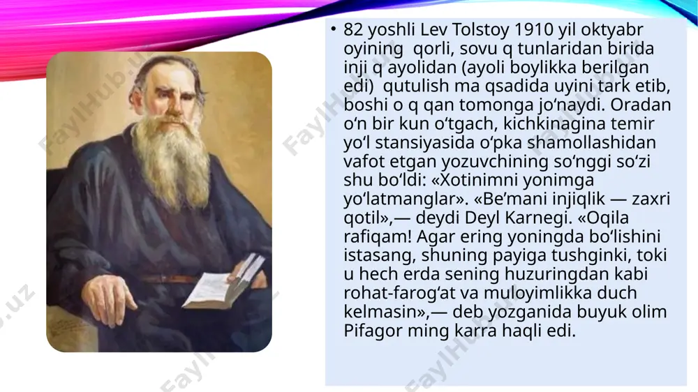 ni aniqladim . . . barchaqusurlardan xoli bo‘lsagina . . . kelin tushirdim”. bu so‘zlarda o‘zqonining tozaligini saqlash uning aynishiga yo‘lqo‘ymaslik va uni oldini olishga intilishini ko‘rish mumkin. zero qondagi, ruhdagi aynish – millatning ming yillik qadriyatlarini nobudqilishi mumkin. xalqimizda shunday axloqiy qoidalar mavjudki, ular o‘zbekligimizni namoyonqilib,qadrimizni boshqa xalqlar oldida ko‘tarib turadi va milliy o‘zligiga xosligi bilan ajratib turadi. oilada bolaning ongiga go‘dakligidanoq o‘zgalar manfaatini o‘z manfaatidan ustunqo‘yish, jamiyat manfaatini shaxsiy manfaatdan ustuvor ekanligini uning ongiga singdirib borish muhimdir. oilaviy tarbiya mahorati bolada uni o‘rab turgan dunyoni fuqaro va vatanparvar sifatida ko‘rish va anglab etishni o‘rgatishda ko‘rinadi. toki, bola o‘z atrofida, o‘z yonida bo‘layotgan voqea va hodisalarga befarqqaramaydigan bo‘lsin, bolaligidanoq boshqalarningquvonchi va tashvishiga sherik bo‘lsin, ko‘nglidan o‘tkazsin. shunda boladagi fuqarolik hissi axloqiyqadriyat sifatida uning tabiatiga singib ketadi. oilada shaxsni axloqiy shakllantirish bolaning tug‘ilishidan boshlanadi. u ko‘pgina omillar ta’sirida tarkib topadi. bu omillar oilaviy munosabatlar harakteri, ota-onalarning namunasi, ulardagi umumta’lim darajasi, …