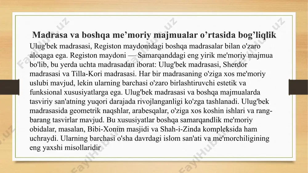 ulug’bek madrasasi - Page 5
