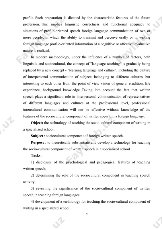 ing. in linguistics, writing is understood as a graphic system as one of the forms of the expression plan. under written speech - bookish style of speech. in psychology, writing is considered as a complex process in which there is a correlation between speech sounds, letters and speech movements produced by a person. written speech is the process of expressing thoughts in graphic form. in the methodology, writing is an object of mastering the graphic and spelling systems of a foreign language by students for fixing linguistic and speech material in order to better remember it and as an assistant in mastering oral speech and reading, since writing is closely connected with them. when constructing a written text, the author follows, as a rule, a certain logical scheme: motive, purpose, subject, addressee. this chain of logical links is reflected in the semantic-syntactic and lexical-grammatical structure of the text. written fixation …