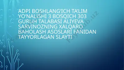 talis dasturi — PPTX