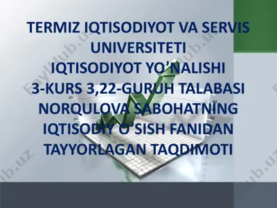 davlatlar o'rtasida daromadlar taqsimoti — PPTX