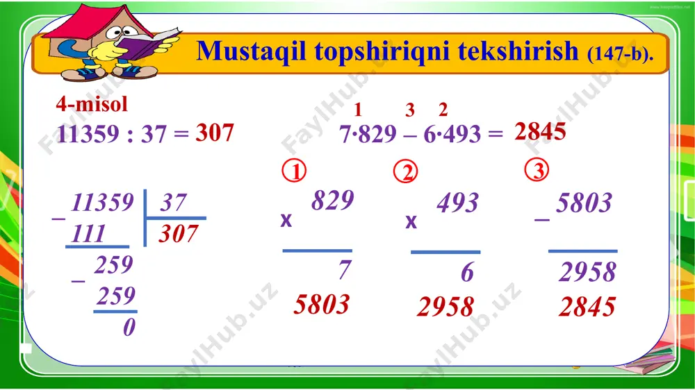 kasrlarni taqqoslashni mustahkamlash - Page 3