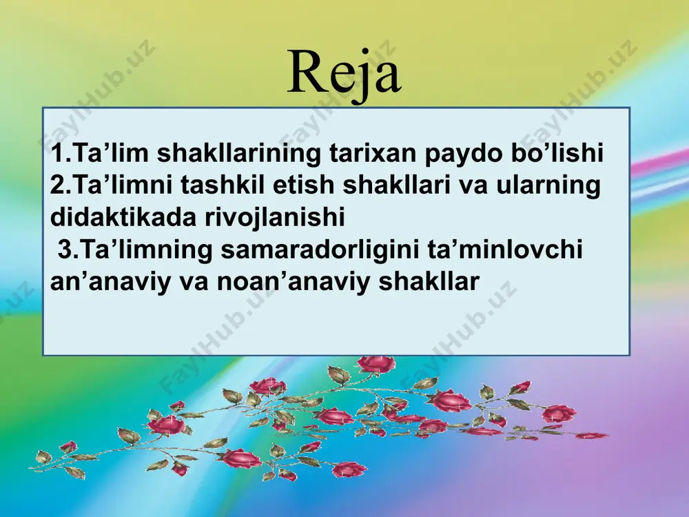 ta’limni tashkil etish shakllari va turlari - Page 2