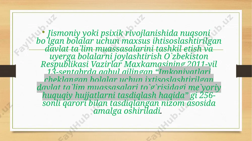 rivojlanishda nuqsoni bor bolalarning ta'lim tarbiyasi - Page 3