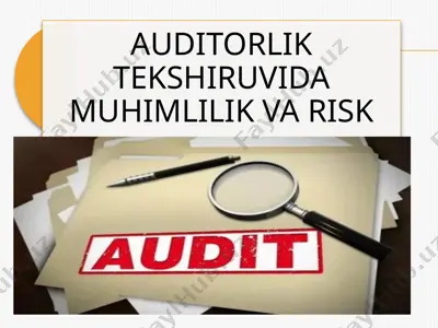 auditorlik tekshiruvida muhimlilik va risk — PPTX
