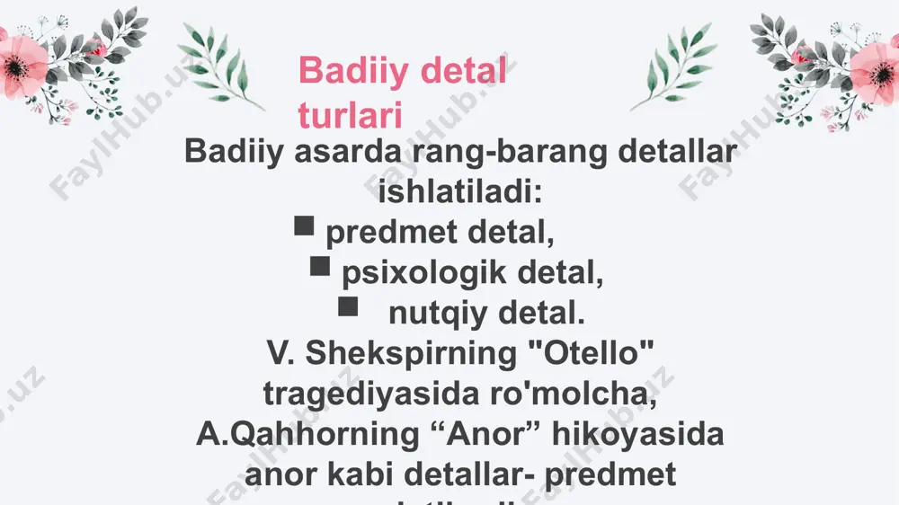 "adabiyotshunoslikka kirish" fanidan taqdimot - Page 5