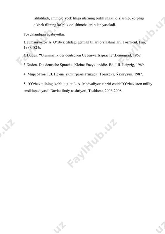 nemis tilidan o’zbek tiliga o’zlashgan qo’shma so’zlar tahlili - Page 4