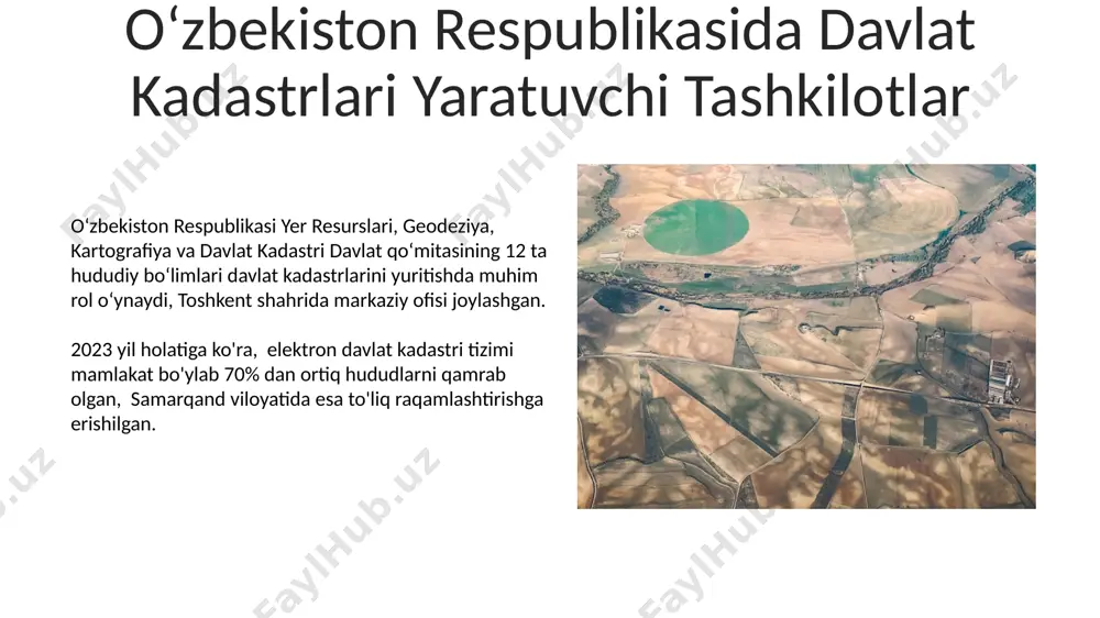 oʻzbekiston respublikasida davlat kadastrlarini yaratish va yuritish - Page 5