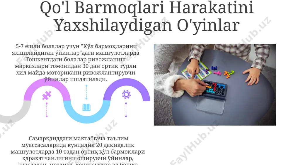 qòl tòpi elementlarini rivojlantiruvchi harakatli òyinlar òrganish - Page 5