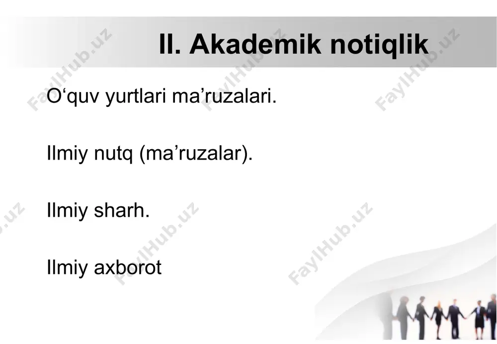 ga munosabati grammatika san`atining tilga munosabati kabidir. 1 m.m.xayrullaev. forobiy. -t.: 1991. 3-bet. abu ali ibn sino (980-1037). o’rta asr sharqining buyuk allomalari orasida mashhur tabib, faylasuf, shoir abu ali ibn sino alohida o’rin tutadi. uning turli sohalar bilan birga ta`lim – tarbiya, axloq va nutq haqida ham fikrlari mavjudki, ular bilan yaqindan tanishish notiqlik san`atini mukammal o’rganishga yordam beradi. yaxshi do’st qaysi yo’l bilan axloqiy kamchiliklarni tuzatishda boshqalarga yordam berishi mumkinligi masalasiga ibn sino alohida e`tibor beradi va notiq quyidagilarga amal qilishi lozim deb biladi: nasihat (nutq - b.o’ va a.s) qo’pol ohangda berilishi kerak emas. suhbatdoshning ilm darajasini hisobga olish zarur. nasihatga (va`zxonlikka) ko’p berilmaslik kerak, uni o’rtoqlik suhbati tarzida olib borish kerak. unsurulmaoliy kaykovus unsurulmaoliy kaykovus kaspiy dengizining janubiy qirg`og`ida yashagan gilon qabilasidandir. u 412 - hijriy, 1021-1022 - milodiy yilida mayda feodal oilasida tug`ildi. «qobusnoma»ni 475-hijriy, 1082-1083 milodiy yilida yaratdi. bu haqda kaykovus asarida: «sana 475 …