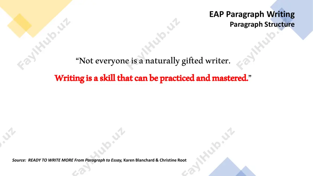 etail #1 sentence supporting detail #2 sentence supporting detail #3 sentence conclusion sentence source: jackson state community college, writing center, https://www.jscc.edu/academics/programs/writing-center/writing-resources/five-paragraph-essay.html even with the best planning, however, tent camping can be an extremely frustrating experience due to uncontrolled factors such as bad weather, wildlife encounters, and equipment failures. nothing can dampen the excited anticipation of camping more than a dark, rainy day. another problem likely to be faced during a camping trip is run- ins with wildlife, which can range from mildly annoying to dangerous. perhaps the least serious camping troubles are equipment failures; these troubles often plague families camping for the first time. these three types of camping troubles can strike campers almost anywhere. basic paragraph structure (5 sentences) introduction paragraph supporting detail #1 paragraph supporting detail #2 paragraph supporting detail #3 paragraph conclusion paragraph basic essay structure (5 paragraphs) introduction paragraph containing thesis statement basic essay structure (5 …