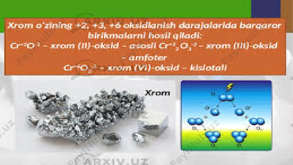 xrom, uning birikmalari va xossalari - Page 3