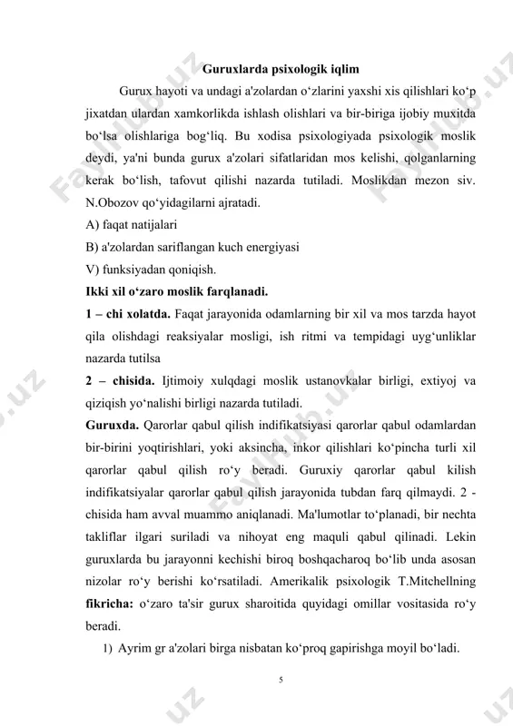ni bilan ham bevosita bir-birini yoqtirishi – yoqtirmasligi asoslangan ijtimoiy emotsional xissiyotlar ko‘rinishida bo‘lishi mumkin. professional faoliyati bajarish jarayonida ish yuzasidagi munosabatlar ustivor bo‘lib, bu munosabatlar natijasida faqat maqsadlar va mazmuni kelib chiqadi. sotsiometriya metodi haqida tushuncha dustlar to‘plangan davradagi muxit aksincha, bunda asosan bevosita sempatiya o‘zaro yoqtirib qolishlarga tayanadi. ijtimoiy psixologiyada psixologik muxitni eksperimental tarzda psixologiyada o‘rganish metodi sotsiametriya bo‘lib uning asoschisi olmon olimi jon moreno hisoblanadi. sotsiometriya lotinchadan olingan bo‘lib, jamiyatni o‘rganaman degan ma'noni bildiradi. guruxdagi shaxslar muxitlarini o‘lchamda qaratilgan texnikadir. nazariy sotsiologiya mualliflari jihatdan barcha nizolar, muammolarni yechishdan usullaridan biri insonlar o‘rtasidagi munosabatlarni o‘rganish va shunga ko‘ra jihatdan o‘zgarishlari amalga oshirish kerak degan g‘oyaga asoslanadi. shuningdek amaliy har bir jamoalarda maxsus sotsiometrik so‘rovlar o‘tkaziladi va undan kattalari guruxlarni tashkil qilish jarayonlarida inobatga olinadi. har bir gurux saylangan yoki tayinlangan raxbar yoki liderlari bo‘ladi. lider bu – shunday shaxski, guruxni qolgan barcha a'zolar uchun o‘zlaridan manfaatlariga daxldor bo‘lgan …