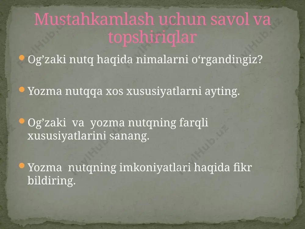 og‘zaki adabiy nutq va nutqiy vaziyatlarni og‘zaki ifodalash - Page 3