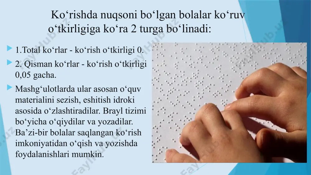 ko'rishda nuqsoni bo‘lgan bolalar - Page 5