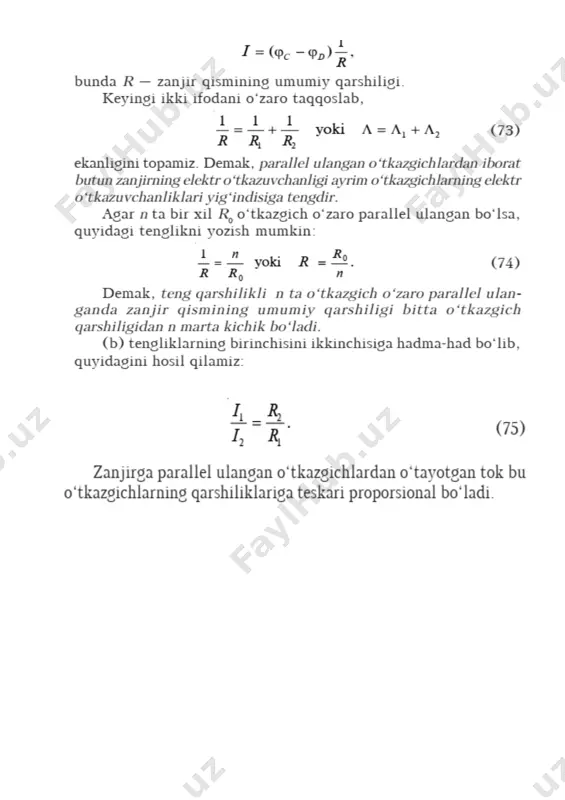 o'tkazgichlarni (istimolchilarni) ketma-ket va parallel ulash - Page 3