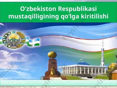 o‘zbekiston respublikasi mustaqilligining qo‘lga kiritilishi — PPTX
