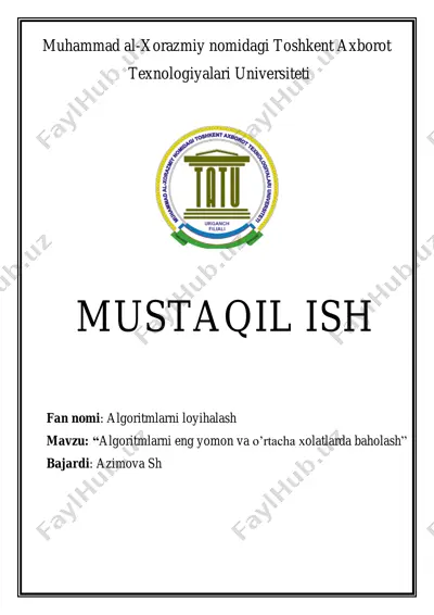 algoritmlarni loyihalash — PDF