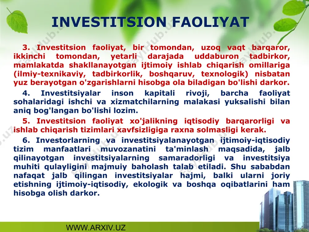 investitsion faoliyat - Page 5