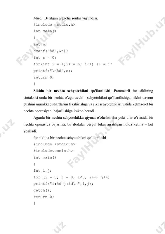 takrorlanish operatorlari va sikl dasturlash bo‘yicha ma’ruza - Page 4