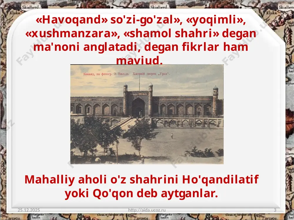 qo'qon xonligi shaharlari 8-sinf - Page 3
