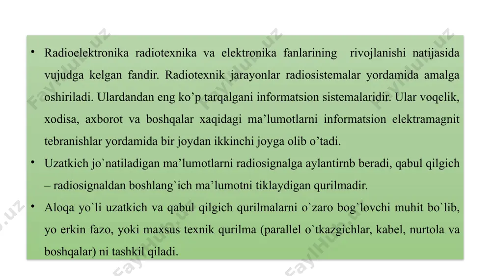 radio elektronika tasnifi va uning ichki tuzilishi - Page 5