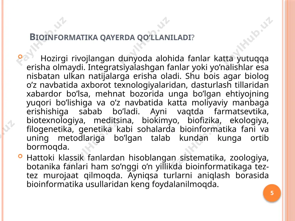 bioinformatika faniga kirish - Page 5