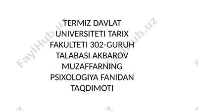 psixologik metodlar — PPTX