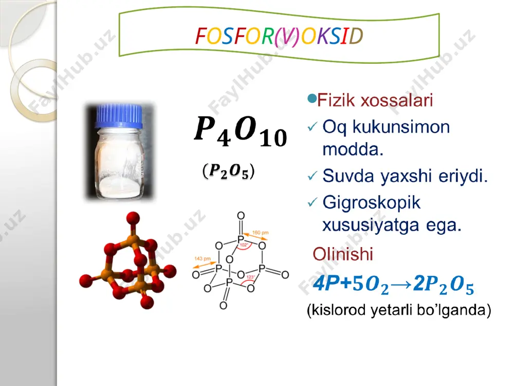 fosforning kislorodli birikmalari. ortofosfat kislota - Page 3