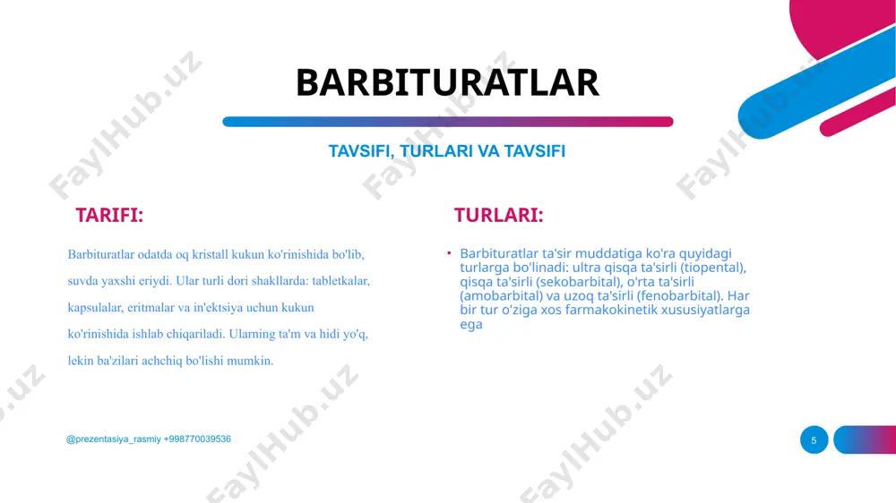 barbituratlar va dissotsiativ anestetiklar - Page 5