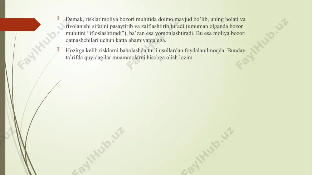 moliya bozori risklari va ularning turlari - Page 5