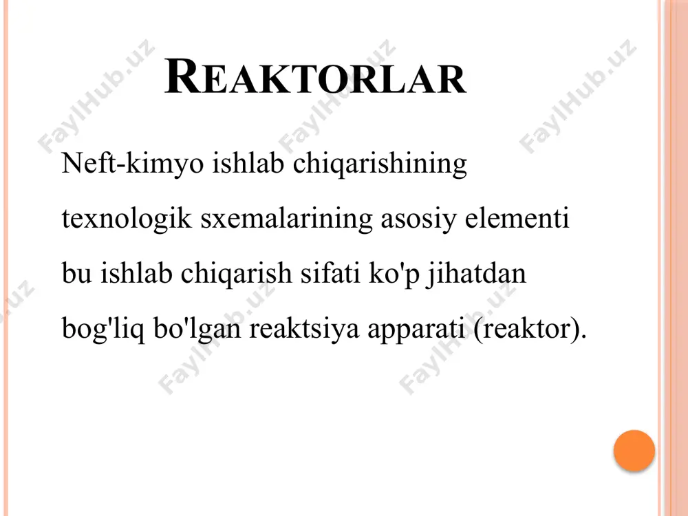 ionar katalizator qatlami reaktorlari; "qaynoq" katalizator qatlami bo'lgan reaktorlar image2.jpeg image3.png image4.png image5.png image6.png image7.png /docprops/thumbnail.jpeg