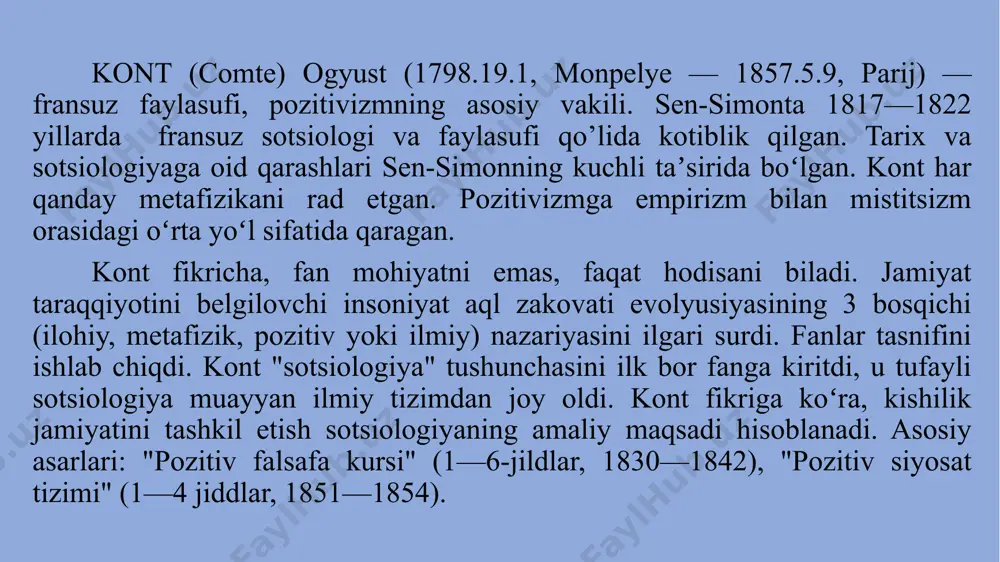 ogyust kont hayoti va ijodi - Page 3