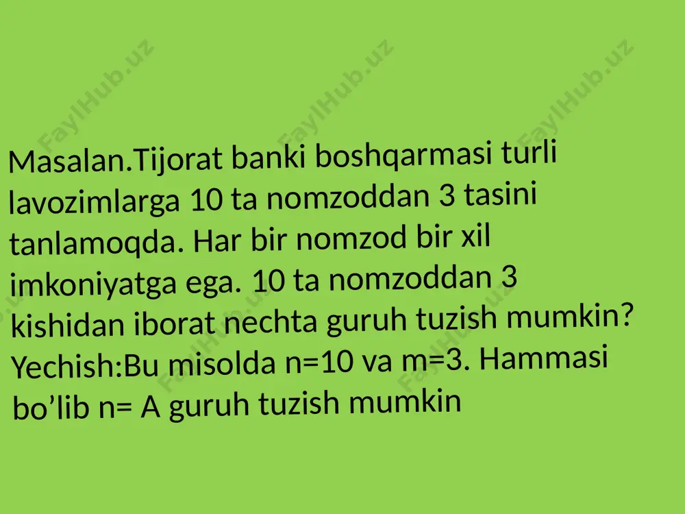 kombinatorikadan nazariy ma'lumotlar - Page 4