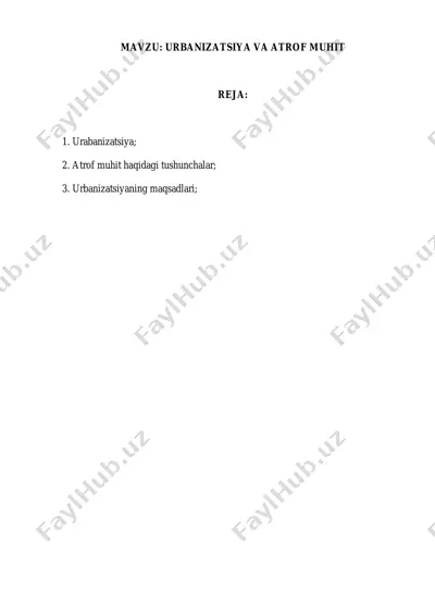 urbanizatsiya va atrof muhit — PDF