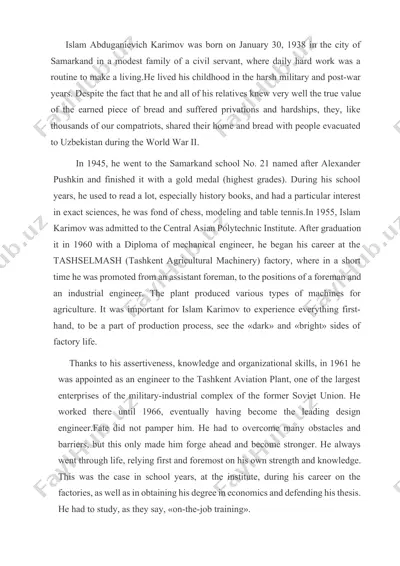 islam abduganievich karimov — DOCX