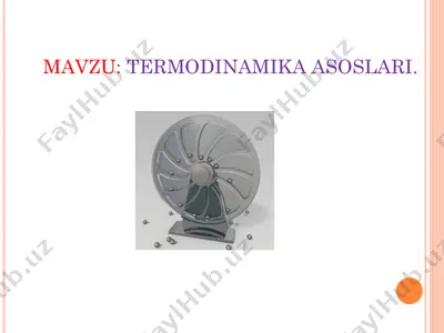 termodinamika asoslari — PDF