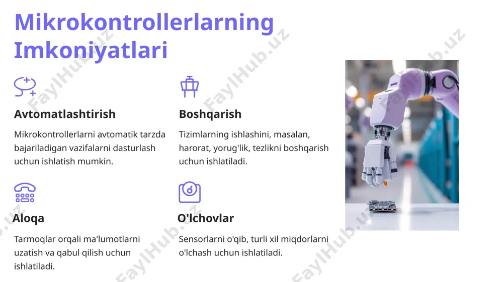 mikrokontrollerlar va ularning elektronika tizimlaridagi roli - Page 4