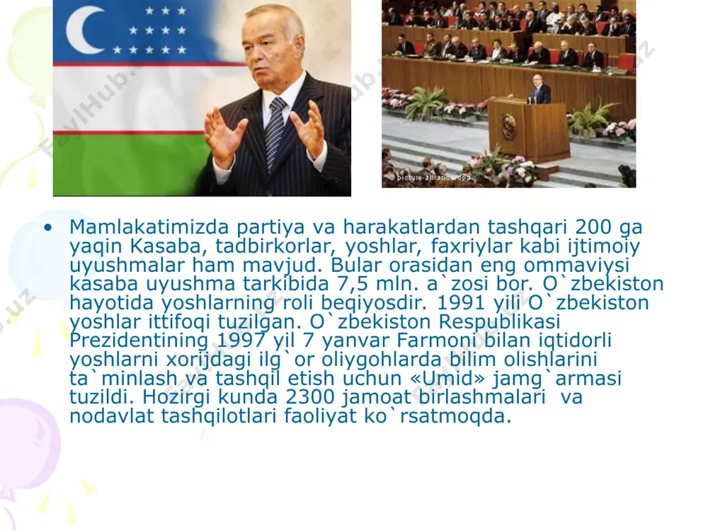 kiston respublikasida huquqiy-demokratik davlat qurish, vatanga sodiq xizmat qilish, adolatli fuqaroviy jamiyat qurish, demokratiya talablarining hamda mamlakatimizda yashayotgan barcha millat va elatlarning orzu-umidlariga monand shart-sharoit yuzaga keltirishga hissa qo’shishdan iborat.