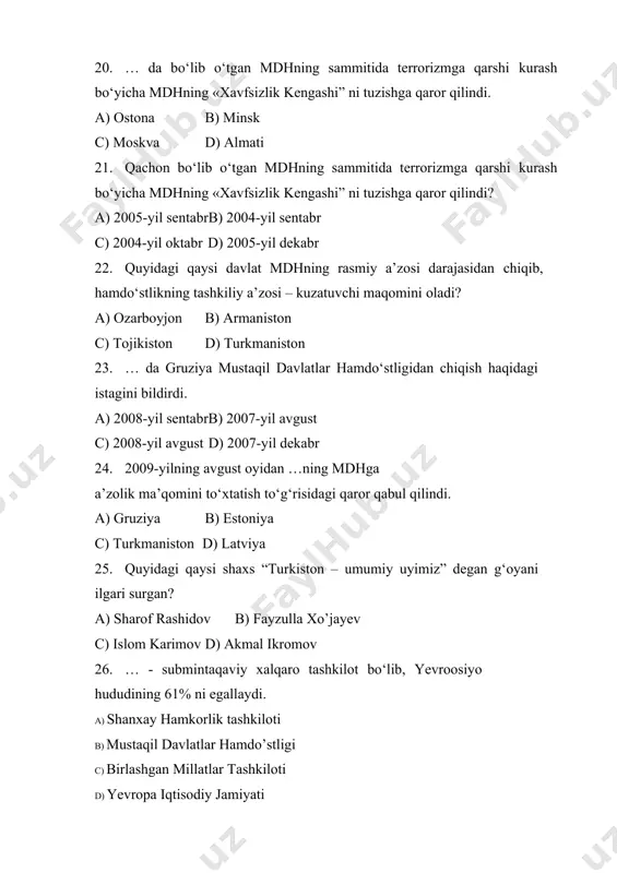mdh mustaqil davlatlar hamdo‘stligi - Page 4