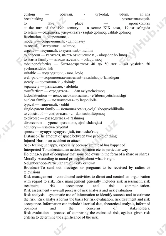 ording to moral principles about what is right neighborhood-particular are of a city or town broadcast-to send out messages or programs to be received by radios or televisions risk management – coordinated activities to direct and control an organization with regard to risk. risk management generally includes risk assessment, risk treatment, risk acceptance and risk communication. risk assessment – overall process of risk analysis and risk evaluation risk analysis – systematic use of information to identify sources and to estimate the risk. risk analysis forms the basis for risk evaluation, risk treatment and risk acceptance. information can include historical data, theoretical analysis, informed opinions and the concerns of stakeholders. risk evaluation – process of comparing the estimated risk, against given risk criteria to determine the significance of the risk. risk criteria – terms of reference by which the significance of risk is assessed. risk criteria can include associated costs and …