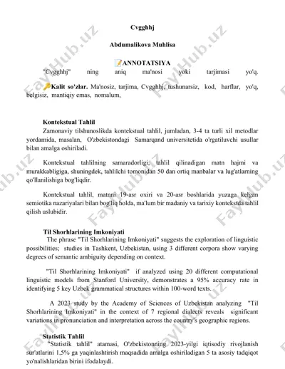 kontekstual tahlil — DOCX