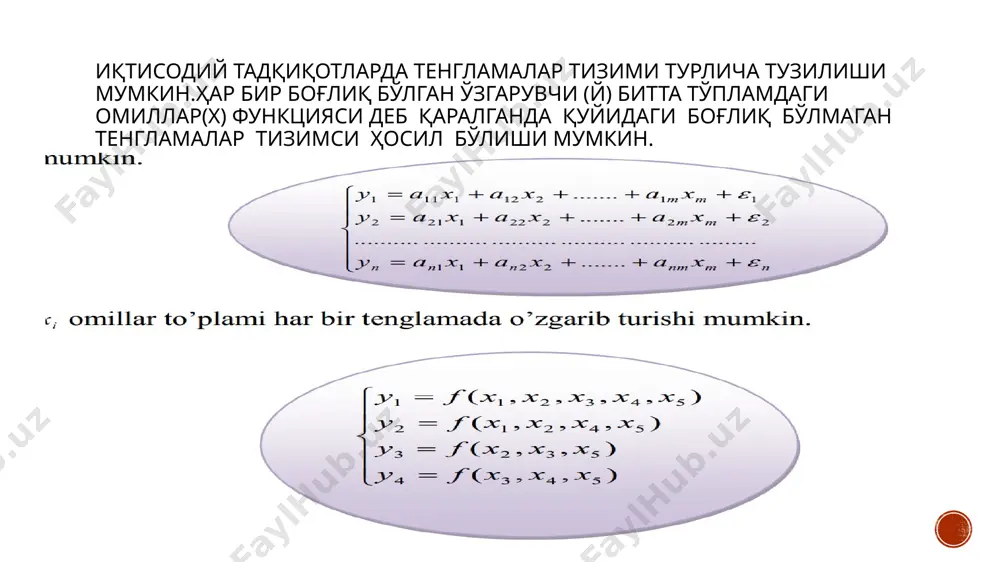 mavzu:tenglamalar tizmi ko'rinishidagi ekonometrik modellar - Page 4