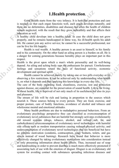 health protection — DOCX