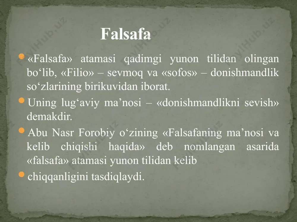 sh mifologik va diniy dunyoqarashdan farqli o‘laroq, dunyoni sof ilmiy tushuntiruvchi nazariy qarashlar sistemasidir. dunyoni, aqliy jihatidan mantiqiy, izchil, umumlashtirib turuvchi nazariy qarashlar tizimidir falsafiy dunyoqarash etiboringiz uchun raxmat image4.jpeg image5.jpeg image6.jpeg image7.jpeg image8.jpeg image9.jpeg image10.jpeg image11.jpeg image12.jpeg image13.jpeg image14.jpeg image15.jpeg image16.jpeg image17.jpeg image18.jpeg image19.jpeg image20.jpeg image21.jpeg image22.jpeg image23.jpeg image24.jpeg image25.jpeg image26.jpeg image27.jpeg image28.jpeg image3.jpeg