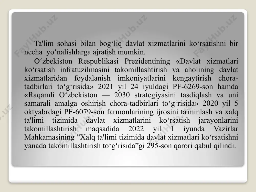 atlari; g) oliy ta'lim xizmatlari; d) oliy ta'limdan keyingi ta'lim xizmatlari. e’tibor uchun rahmat! /docprops/thumbnail.jpeg