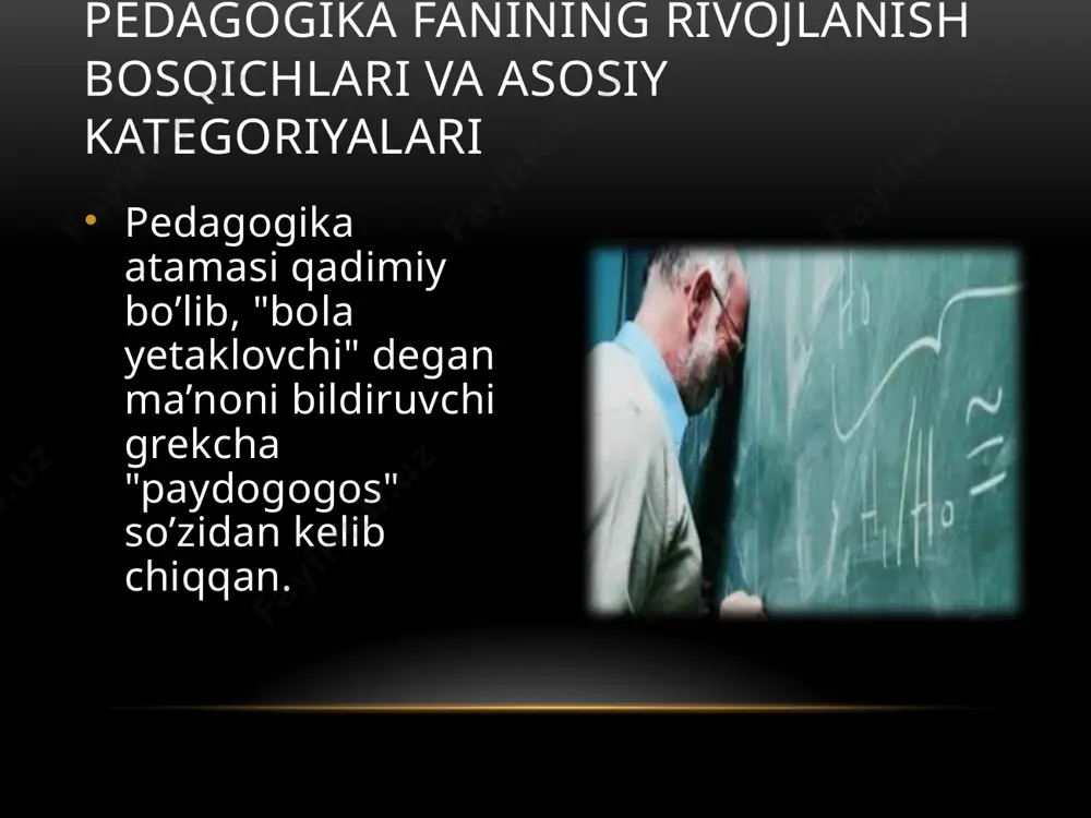 igini uqtiradi. mutafakkirlarining ana shunday fikrlaridan namunalar keltirib o’tamiz. xulosa demak, pedagogika fani o’z mazmunini boyitish va yangilash maqsadida mavjud pedagogik xodisa va jarayonlarni uning maqsadi va vazifalariga muvofiq keladigan usullari bilan o’rganadi. xulosa pedagogikaning ilmiy tadqiqot metodlari qanchalik to’g’ri tanlansa, ta’lim-tarbiya mazmunini yangilash va takomillashtirish shu darajada yaxshilanadi, pedagogika fani ham boyib boradi. shu sababli pedagogik ilmiy-tadqiqot usullariga dogmatik yondashish mukin emas. ikkinchi tomondan, ilmiy tadqiqot usullari tizimi hali hozircha fanda to’la yaratilgan, ishlab chiqilgan emas. etiboringiz uchun rahmat image3.png image4.png image5.png image6.png image7.png image8.png image9.png image10.png image11.png image1.png /docprops/thumbnail.jpeg