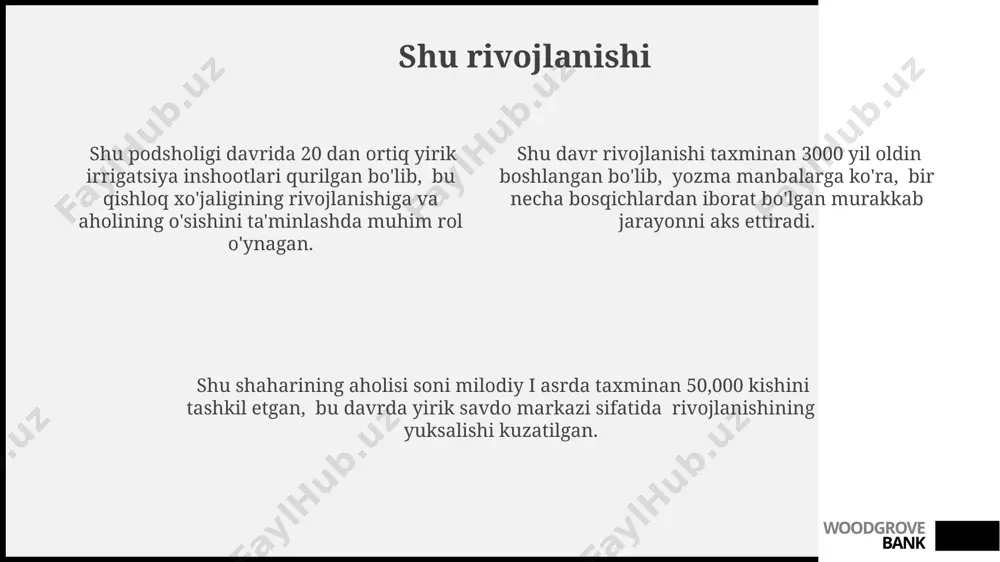 fayli ta’mirlash va texnik xizmat ko’rsatish xarajatlari yuqori bo’lib, o’rtacha 5000 aqsh dollaridan oshadi. woodgrove bank shu tahlili shu tahlili, ma'lumotlarni 5 ta asosiy guruhga bo'lish orqali, har bir guruhdagi kamida 10 ta ma'lumotni tahlil qilishni o'z ichiga oladi va natijada samaradorlik koeffitsiyentini 0,8 dan yuqori bo'lishiga erishish mumkin. shu tahlil jarayonida, o'rtacha 30 ta turli xil manbaadan olingan ma'lumotlardan foydalaniladi va bu ma'lumotlarning to'g'riligiga ishonch hosil qilish uchun 2 bosqichli tekshirish tizimi qo'llaniladi. tahlil natijalari, 7 kun ichida taqdim etiladi va bu natijalarga asoslanib, kelajakdagi strategiyani shakllantirish uchun 15 ta tavsiya beriladi, bu esa xarajatlarni 10% ga kamaytirishga yordam beradi. woodgrove bank shu va boshqa tushunchalar "shu" va "u" olmoshlari o'rtasidagi farqni tushunish grammatik jihatdan to'g'ri gap tuzish uchun juda muhimdir; bu ikki so'zning qo'llanishi kamida 5 ta xil holatda farq qiladi. "shu" so'zi ko'pincha ma'lumotlar bazalarida ma'lum bir qatorni yoki elementni tanlash uchun ishlatiladi, masalan, sql so'rovida "where …