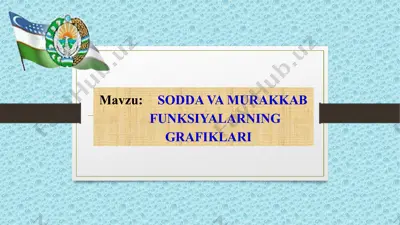 ms excel 2010 da sodda va murakkab funksiyalarning grafiklari — PPTX